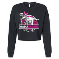 Mamasaurus TRex Matching Funny Mother Saurus Dinosaur Cropped Pullover Crew