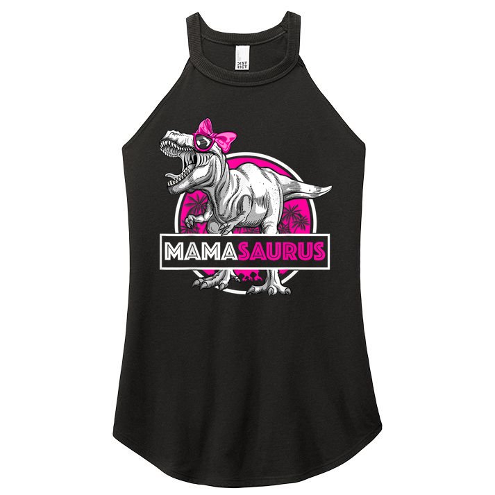 Mamasaurus TRex Matching Funny Mother Saurus Dinosaur Women's Perfect Tri Rocker Tank