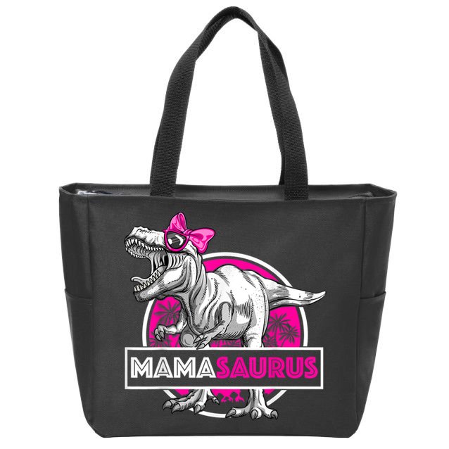 Mamasaurus TRex Matching Funny Mother Saurus Dinosaur Zip Tote Bag