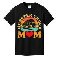 Monster Truck Mom Retro Vintage Monster Truck Mother's Day Kids T-Shirt