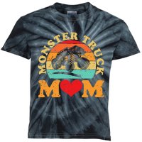 Monster Truck Mom Retro Vintage Monster Truck Mother's Day Kids Tie-Dye T-Shirt