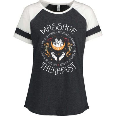 Massage Therapist Masseuse Massage Therapy Massotherapist Enza Ladies Jersey Colorblock Tee