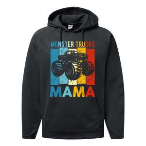 Monster Truck Monster Truck Mama Girl Mom Performance Fleece Hoodie