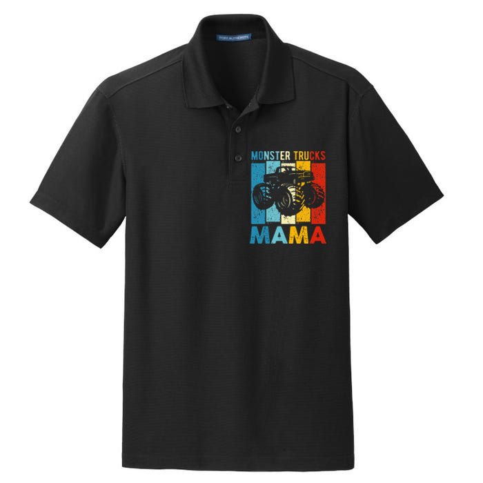 Monster Truck Monster Truck Mama Girl Mom Dry Zone Grid Polo