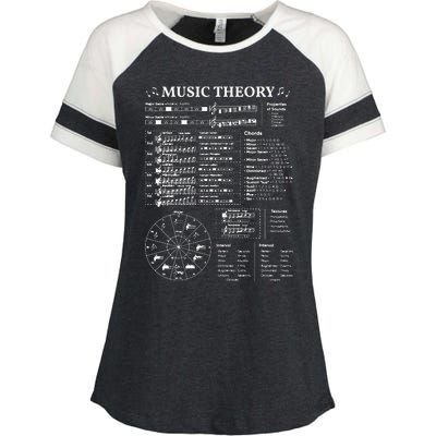 Music Theory Musician Music Teacher EDM School Enza Ladies Jersey Colorblock Tee