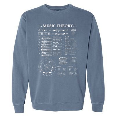 Music Theory Musician Music Teacher EDM School Garment-Dyed Sweatshirt