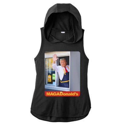 Magadonalds Trump Mcdonalds Ladies PosiCharge Tri-Blend Wicking Draft Hoodie Tank