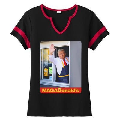 Magadonalds Trump Mcdonalds Ladies Halftime Notch Neck Tee