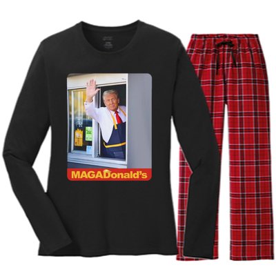 Magadonalds Trump Mcdonalds Women's Long Sleeve Flannel Pajama Set 