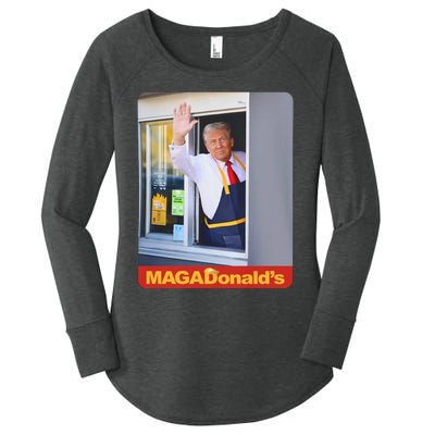 Magadonalds Trump Mcdonalds Women's Perfect Tri Tunic Long Sleeve Shirt