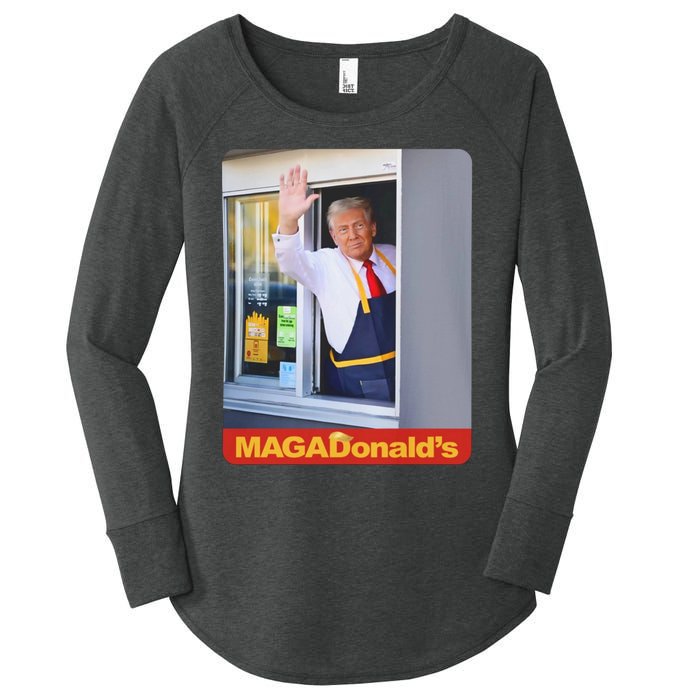 Magadonalds Trump Mcdonalds Women's Perfect Tri Tunic Long Sleeve Shirt