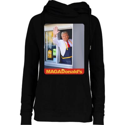 Magadonalds Trump Mcdonalds Womens Funnel Neck Pullover Hood