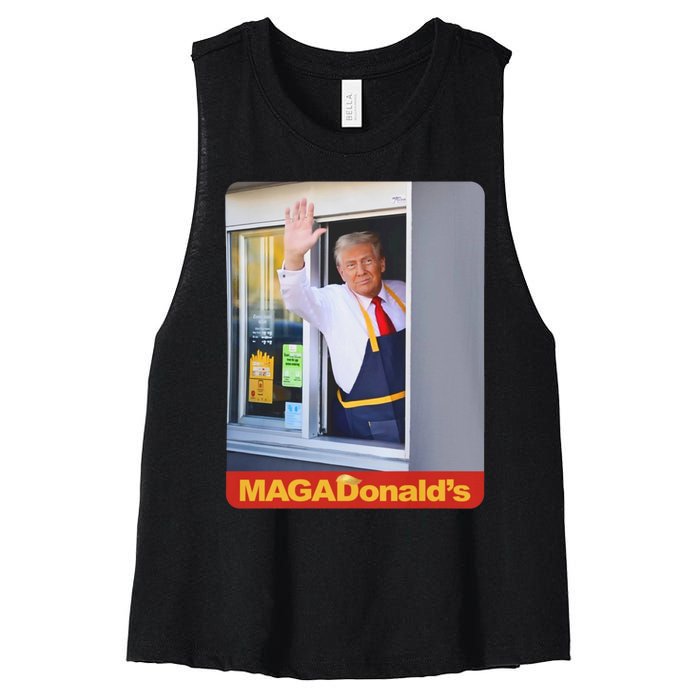 Magadonalds Trump Mcdonalds Women's Racerback Cropped Tank