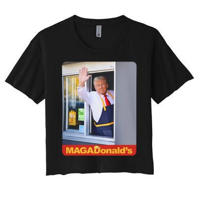 Magadonalds Trump Mcdonalds Women's Crop Top Tee