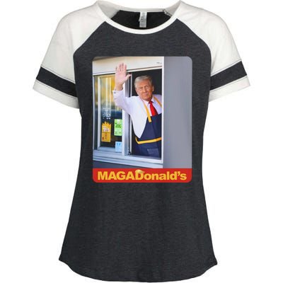 Magadonalds Trump Mcdonalds Enza Ladies Jersey Colorblock Tee