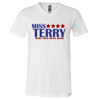 Miss Terry Make Nick Mean Again V-Neck T-Shirt