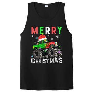 Monster Truck Merry Christmas Santa Hat PosiCharge Competitor Tank