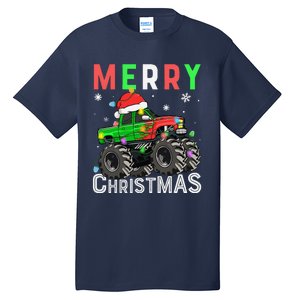 Monster Truck Merry Christmas Santa Hat Tall T-Shirt