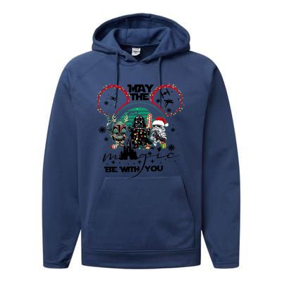 May The Magic Be With You Christmas Performance Fleece Hoodie