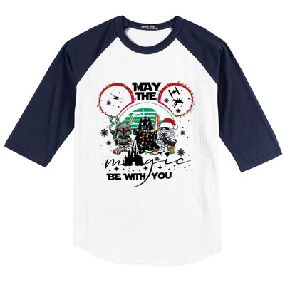 May The Magic Be With You Christmas Baseball Sleeve Shirt