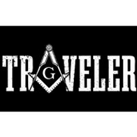 Mason Traveler Masonic Square And Compass Bumper Sticker