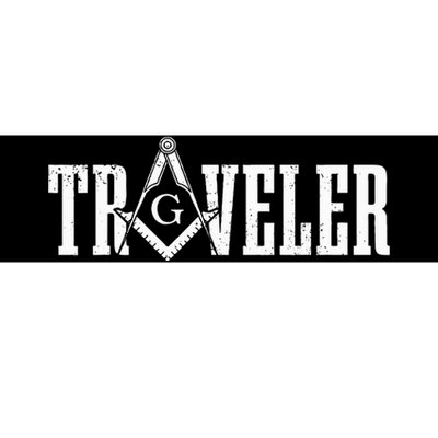 Mason Traveler Masonic Square And Compass Bumper Sticker