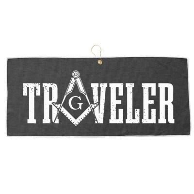 Mason Traveler Masonic Square And Compass Large Microfiber Waffle Golf Towel