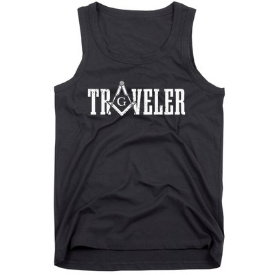 Mason Traveler Masonic Square And Compass Tank Top