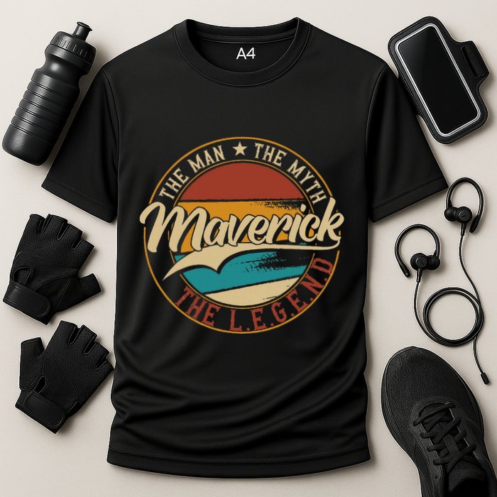 Maverick The Man The Myth The Legend Performance Shirt