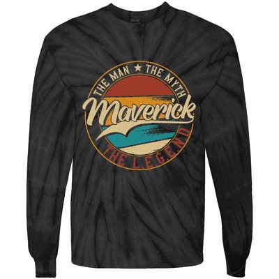 Maverick The Man The Myth The Legend Tie-Dye Long Sleeve Shirt