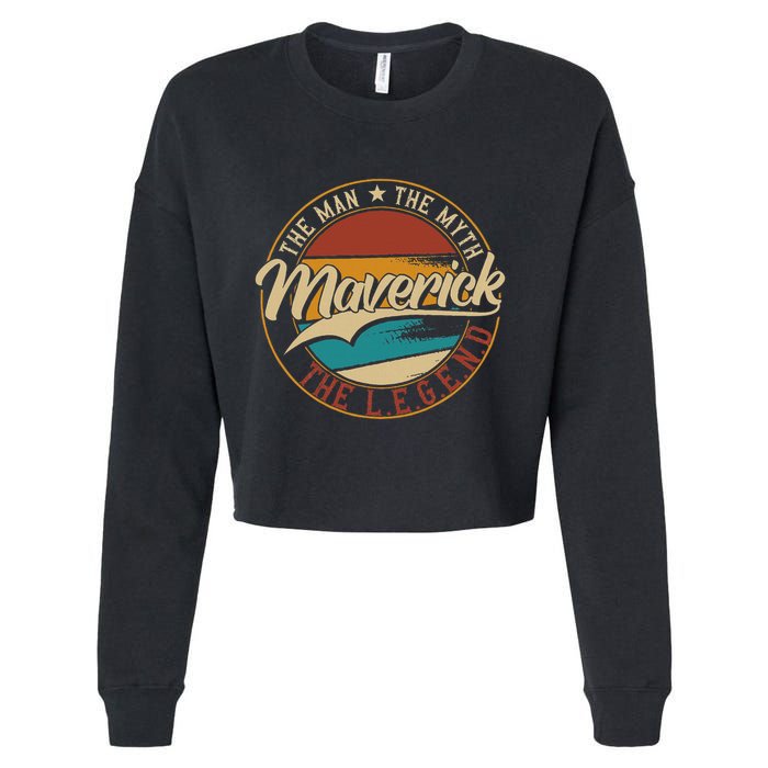 Maverick The Man The Myth The Legend Cropped Pullover Crew