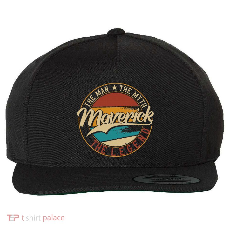 Maverick The Man The Myth The Legend Wool Snapback Cap