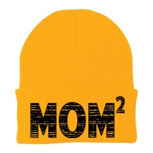 Mom2 Two Mothers Day Best Mom Mother Of 2 Knit Cap Winter Beanie