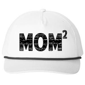 Mom2 Two Mothers Day Best Mom Mother Of 2 Snapback Five-Panel Rope Hat