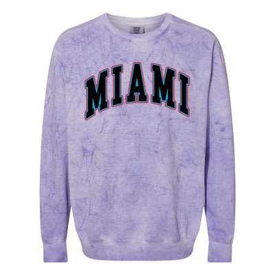 Miami Text Colorblast Crewneck Sweatshirt