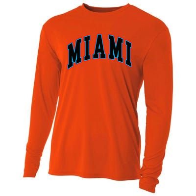 Miami Text Cooling Performance Long Sleeve Crew