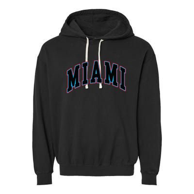 Miami Text Garment-Dyed Fleece Hoodie