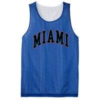 Miami Text Mesh Reversible Basketball Jersey Tank