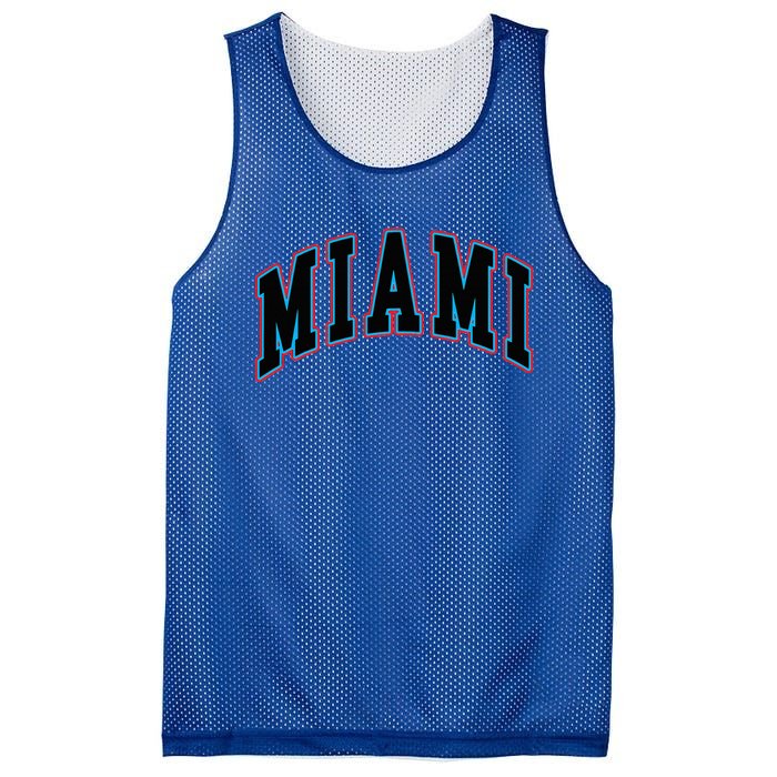 Miami Text Mesh Reversible Basketball Jersey Tank