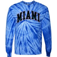 Miami Text Tie-Dye Long Sleeve Shirt