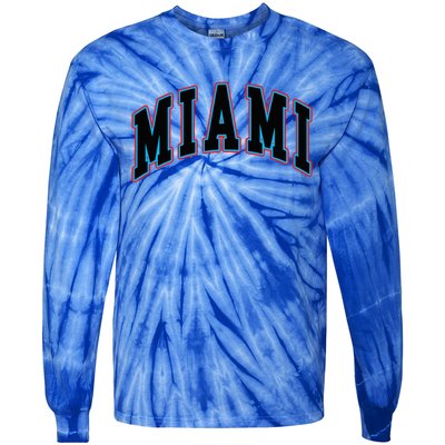 Miami Text Tie-Dye Long Sleeve Shirt