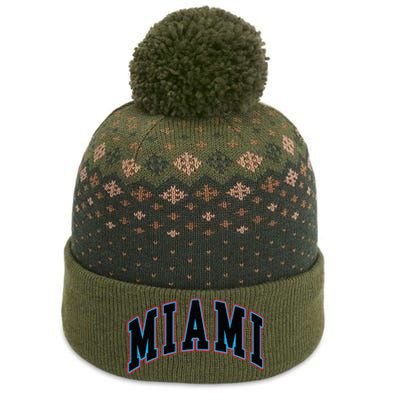 Miami Text The Baniff Cuffed Pom Beanie