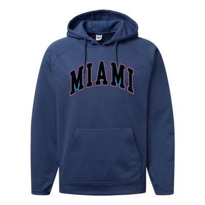 Miami Text Performance Fleece Hoodie