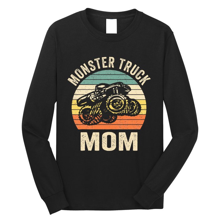 Monster Truck Mom Retro Vintage Monster Truck Long Sleeve Shirt