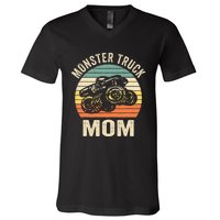 Monster Truck Mom Retro Vintage Monster Truck V-Neck T-Shirt