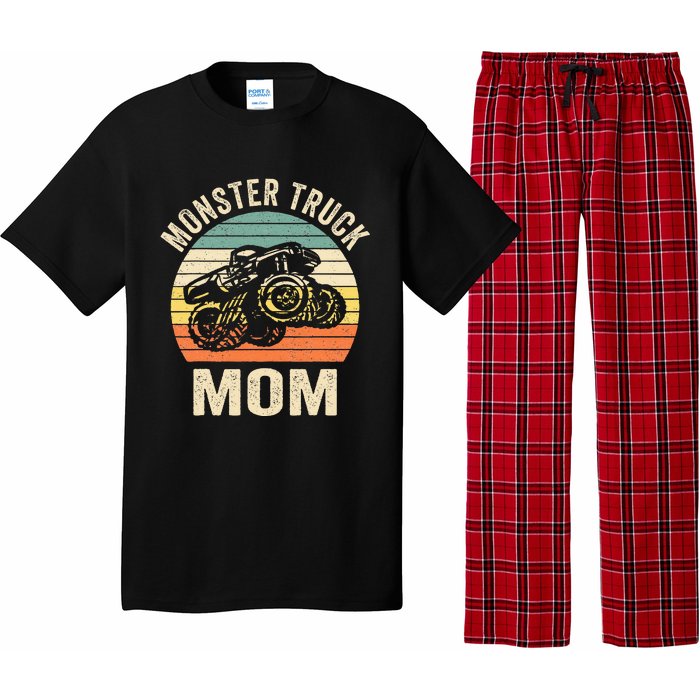 Monster Truck Mom Retro Vintage Monster Truck Pajama Set