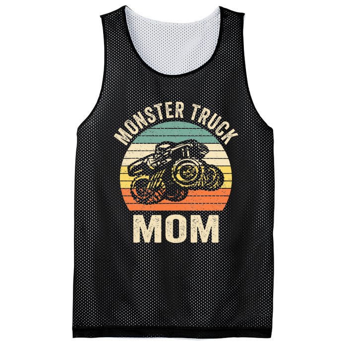 Monster Truck Mom Retro Vintage Monster Truck Mesh Reversible Basketball Jersey Tank