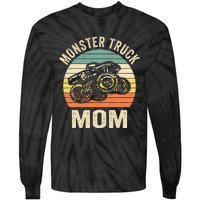 Monster Truck Mom Retro Vintage Monster Truck Tie-Dye Long Sleeve Shirt