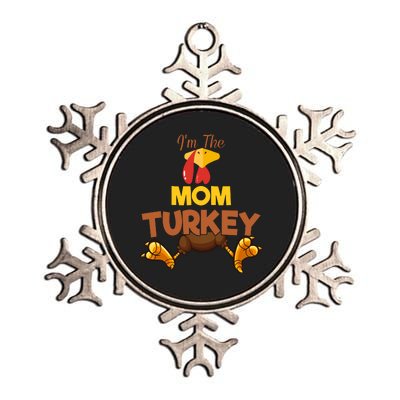 Mom Turkey Matching Family Group Thanksgiving Gifts  Metallic Star Ornament