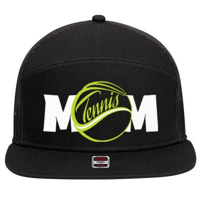 Mother Tennis Mom Funny Tennis 7 Panel Mesh Trucker Snapback Hat